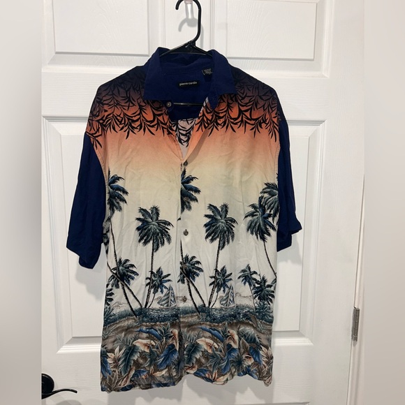 Pierre Cardin Tropical Men’s Shirt Size‎ Large - Picture 1 of 4